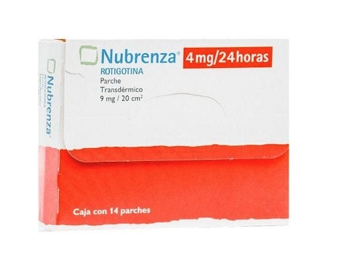 Rotigotina. Parche Cada Parche contiene: Rotigotina 18 mg/40 cm2 Envase con 28 sobres con una Liberación de 8 mg/24 h.